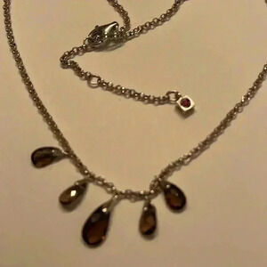 Elle Sterling silver 925 necklace with ruby signature. This is stunning🍄🌹🌸